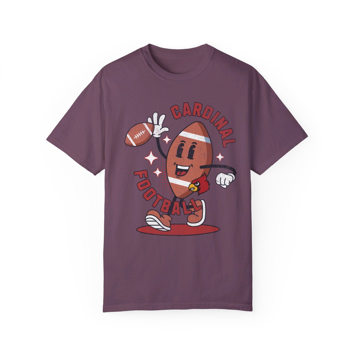 Retro Cardinal Football - Comfort Colors T-shirt