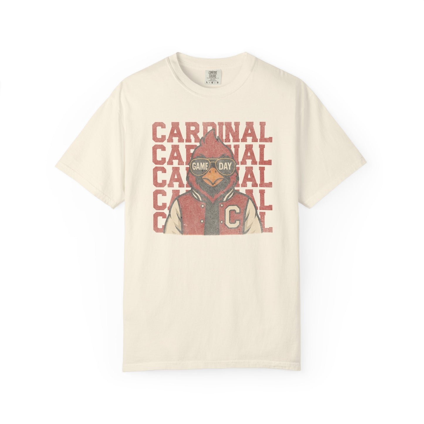 Cardinal Game Day Distressed - Comfort Colors T Shirt