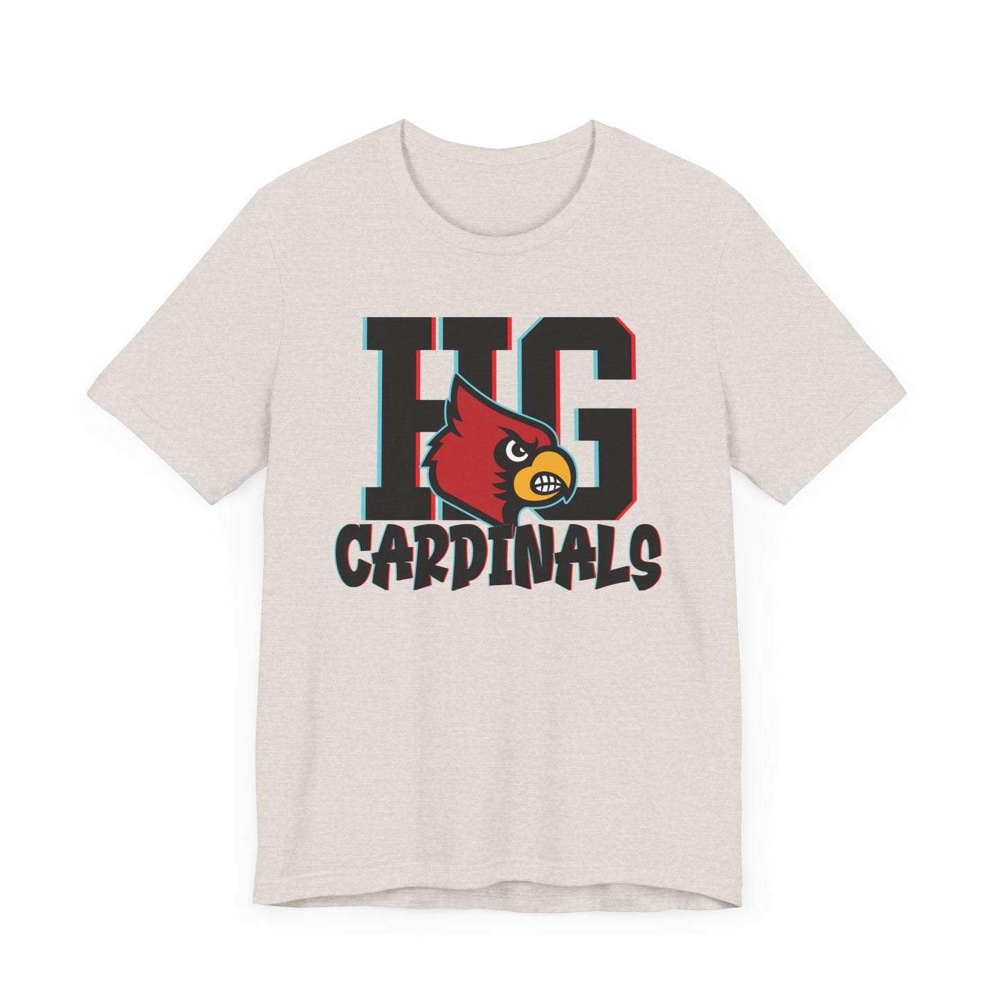 HG Cardinals 3D Shadow - Bella + Canvas Short Sleeve Tee