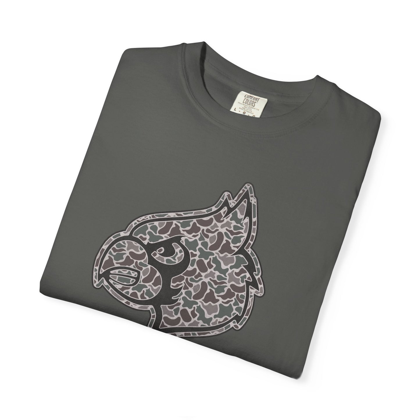 Old School Camo Cardinal Mascot - Comfort Colors T Shirt
