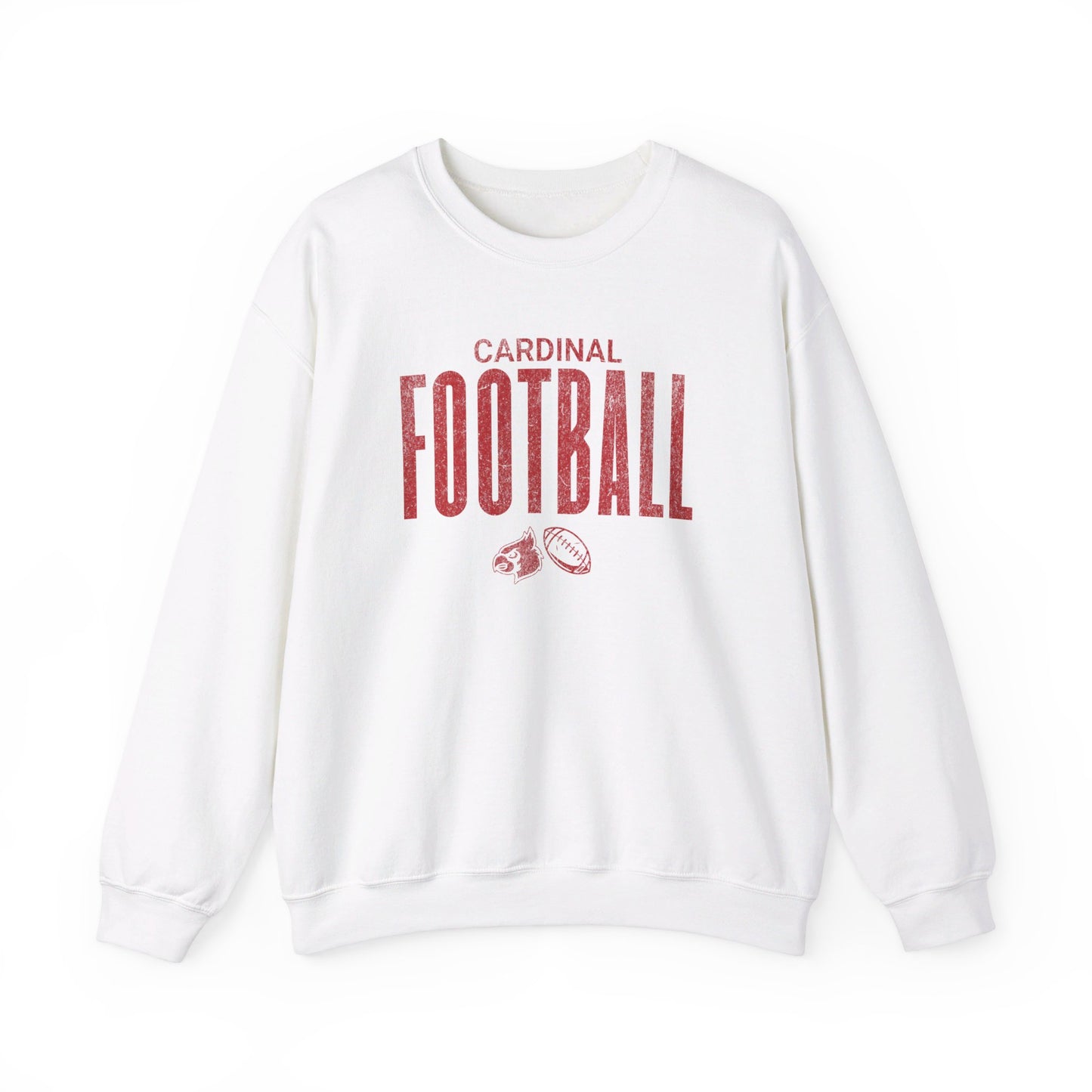 Vintage Cardinal Football - Unisex Heavy Blend™ Crewneck Sweatshirt