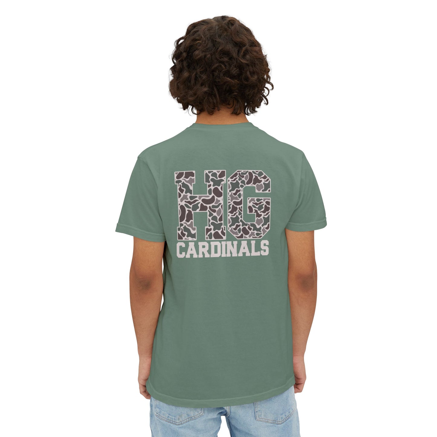 Unisex Pocket T-Shirt Cardinal + HG - Comfort Colors Tshirt