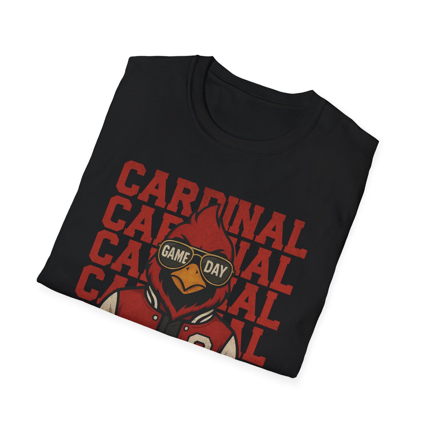 Cardinal Game Day Distressed - Unisex Softstyle T-Shirt