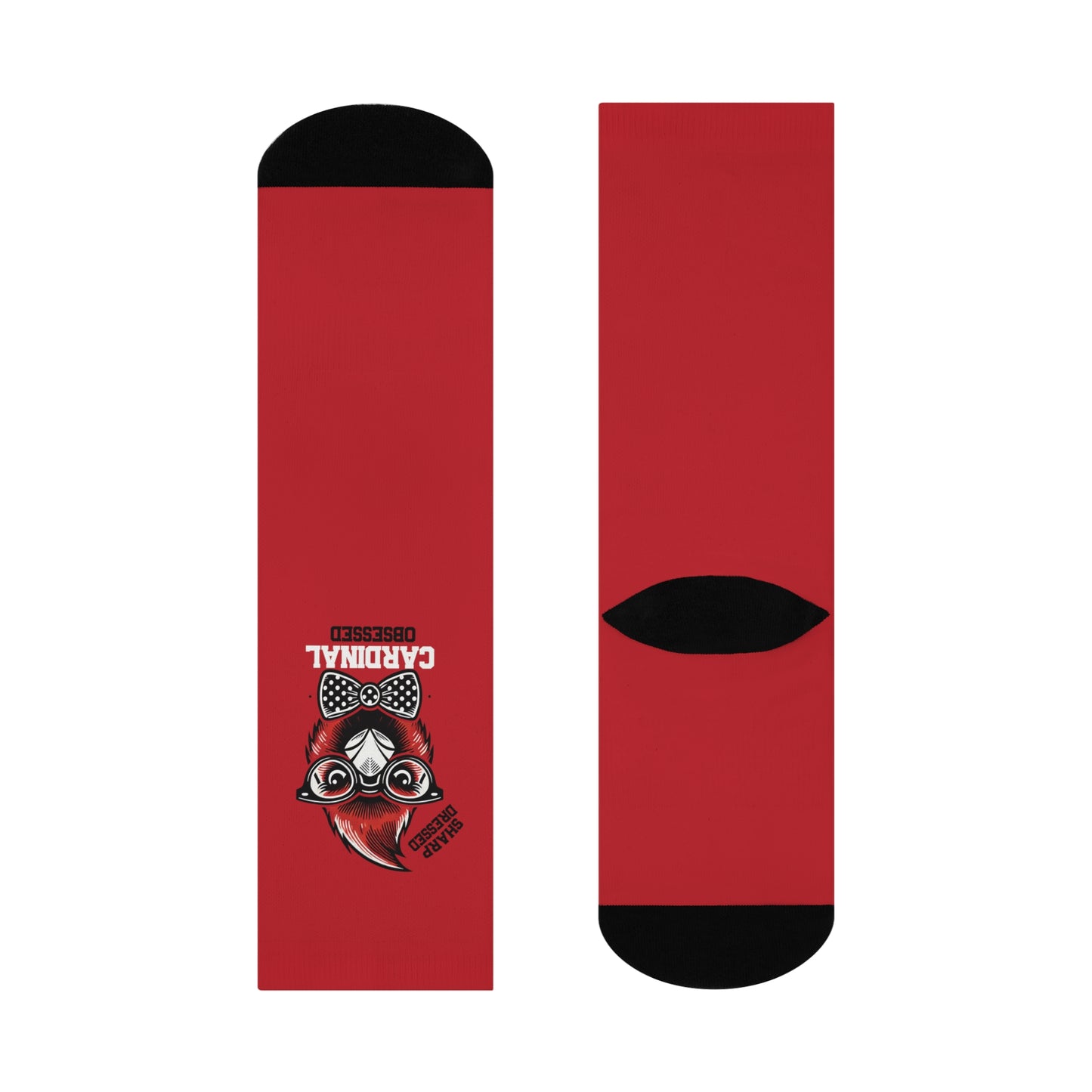 Copy of Sharp Dressed Cardinal Obsessed - Red Cushioned Crew Socks