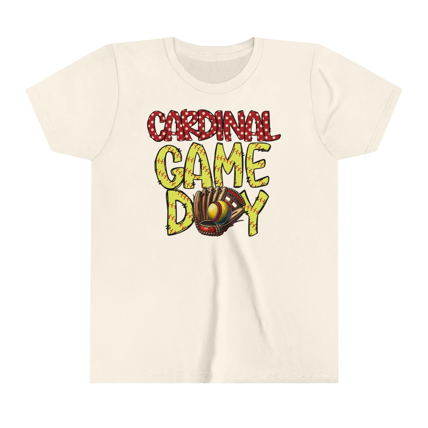 Cardinal Game Day Softball - Bella + Canvas Youth Tee
