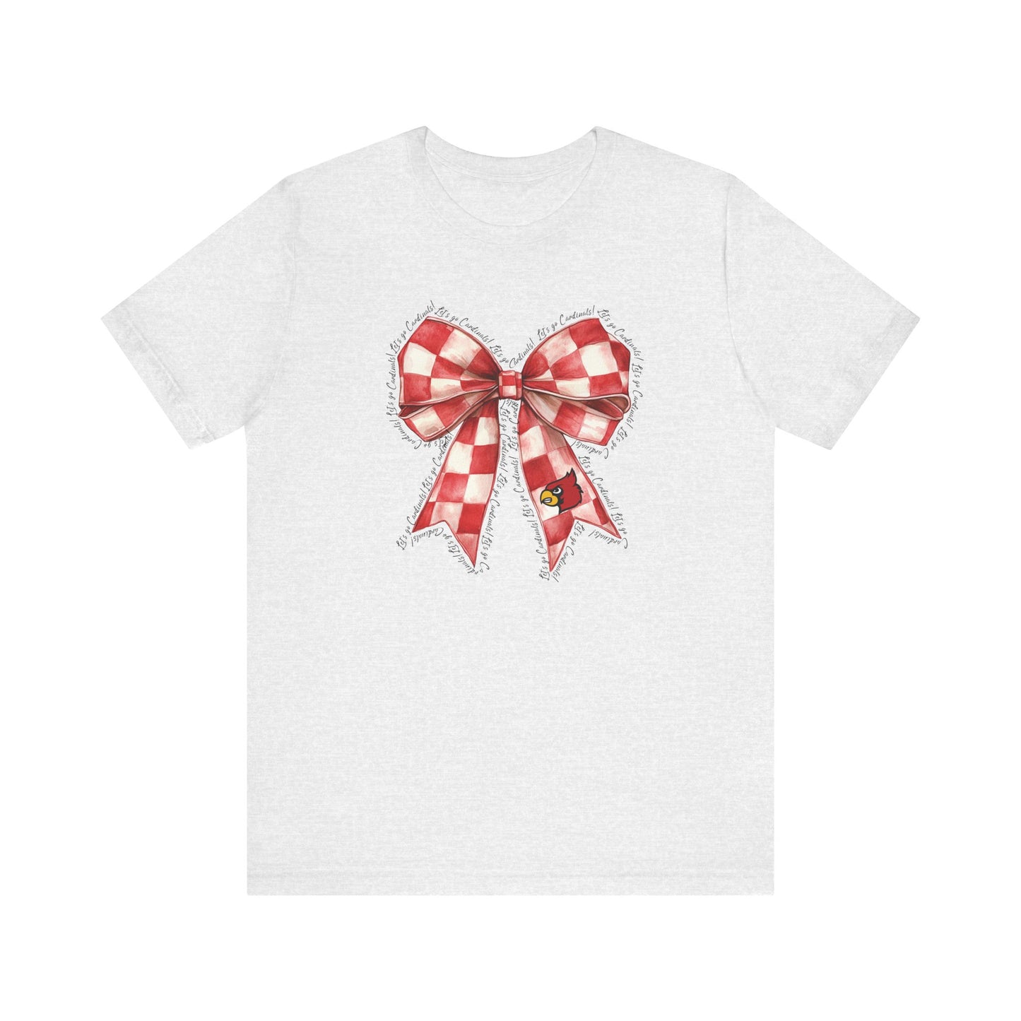 Let's go Cardinals Coquette Bow - Bella + Canvas Short Sleeve Tee