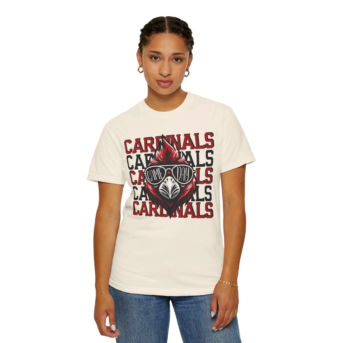 Cardinals Game Day Sunglasses - Comfort Colors T-shirt
