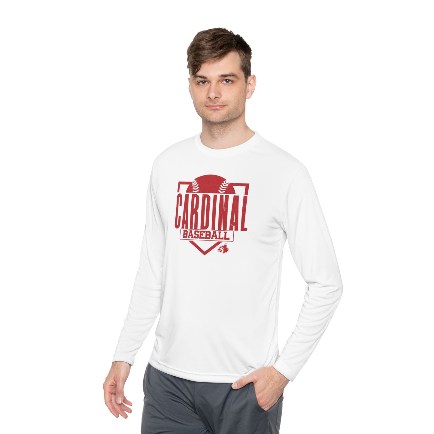 Cardinal Baseball Plate - Dryfit Long Sleeve Tee