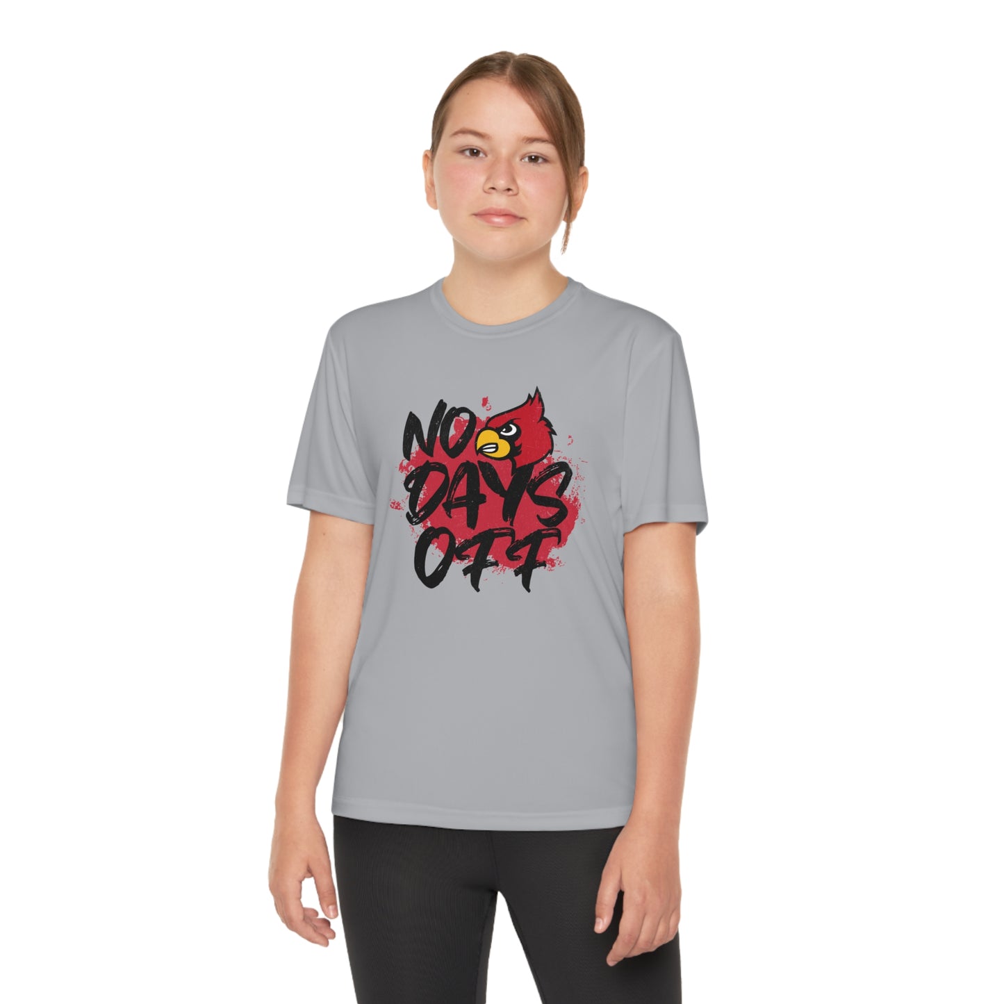 No Days Off Cardinal - Youth Sport-Tek® Competitor™ Tee