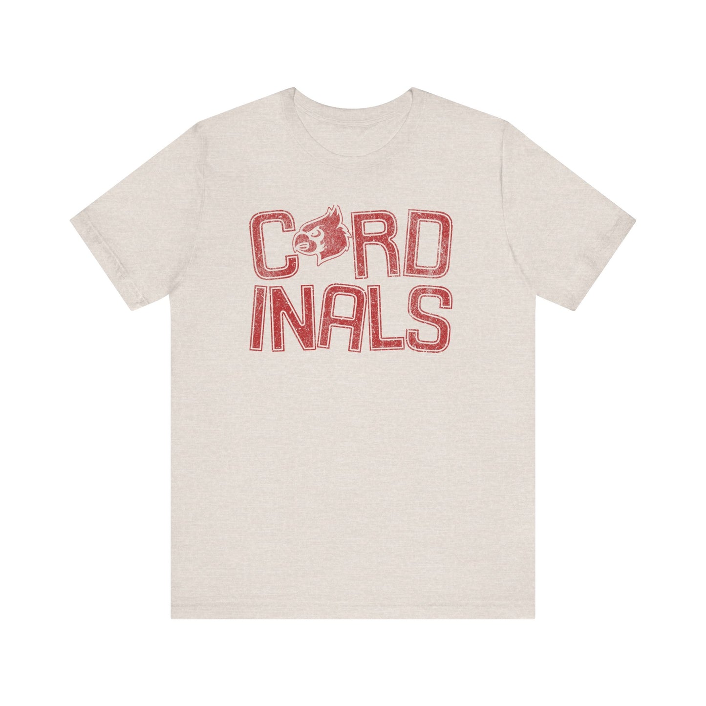 Vintage Cardinals Slanted - Bella + Canvas Short Sleeve Tee