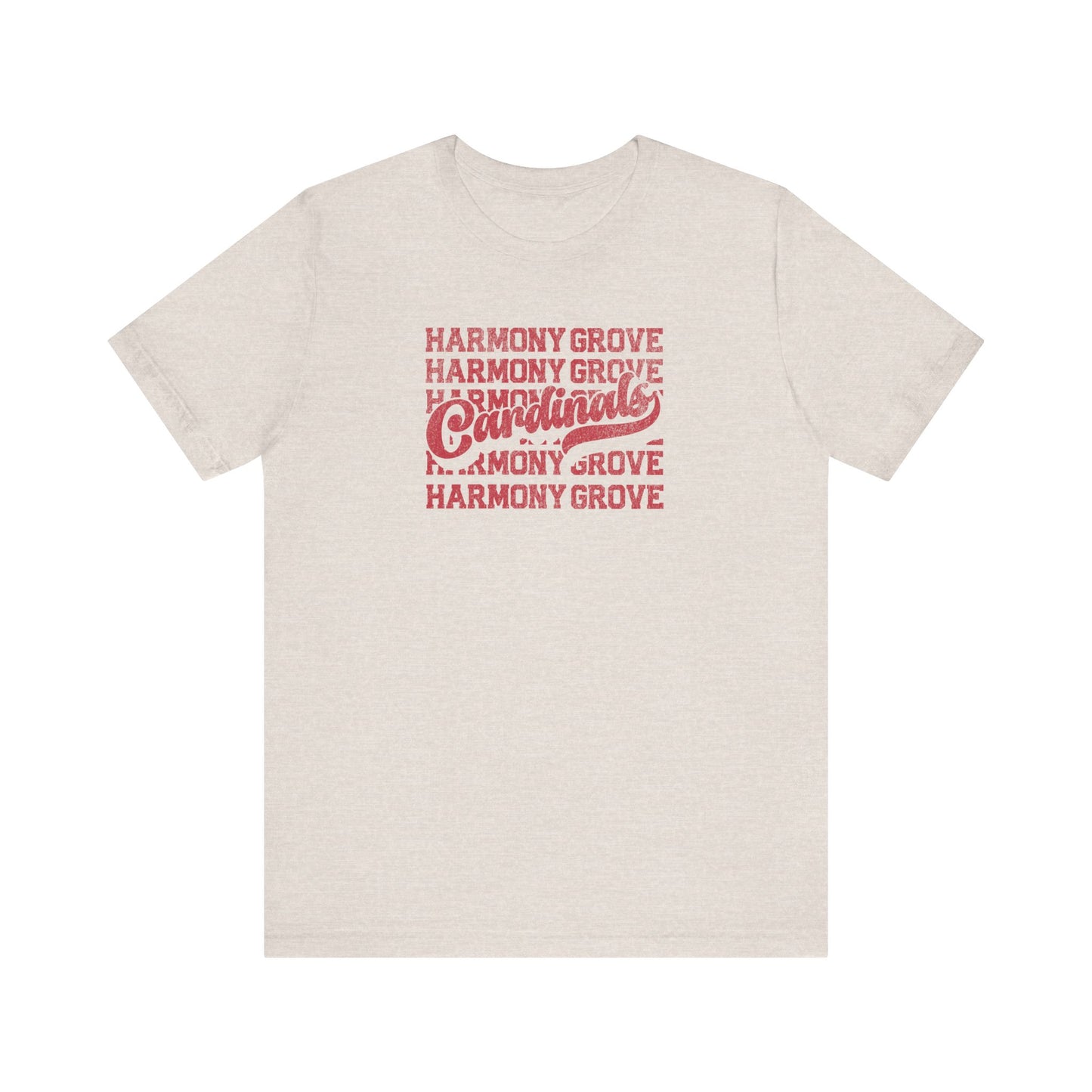 Vintage Harmony Grove Cardinals - Bella + Canvas Short Sleeve Tee
