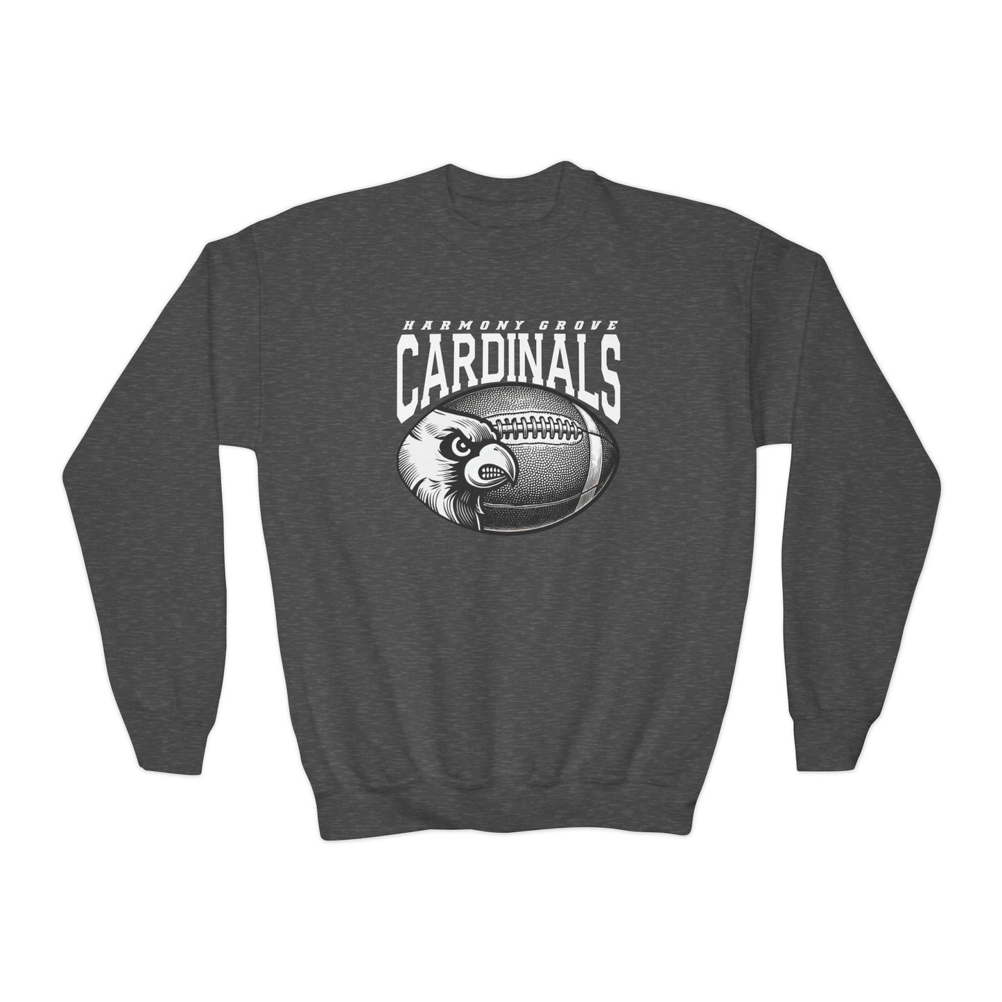Harmony Grove Cardinals Football - Youth Crew Sweatshirt