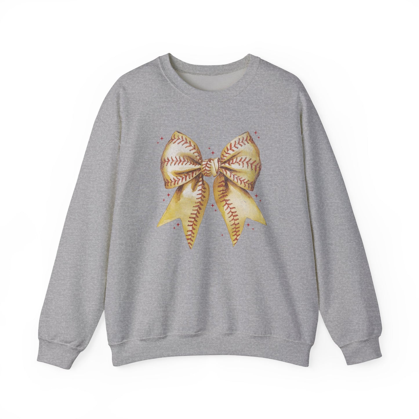 Game Day Softball Coquette Bow - Unisex Heavy Blend™ Crewneck Sweatshirt