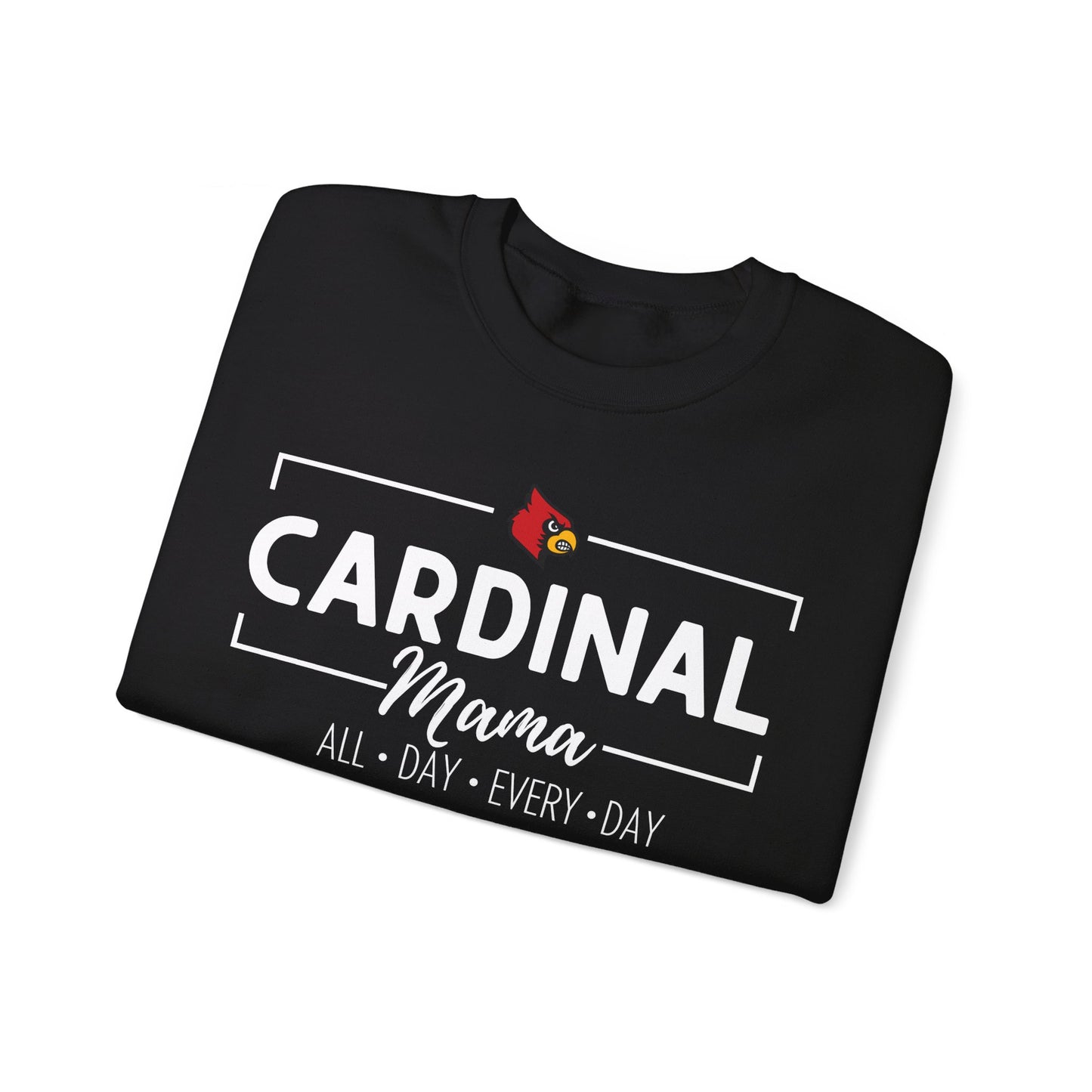 Cardinal Mama All Day Every Day - Unisex Heavy Blend™ Crewneck Sweatshirt