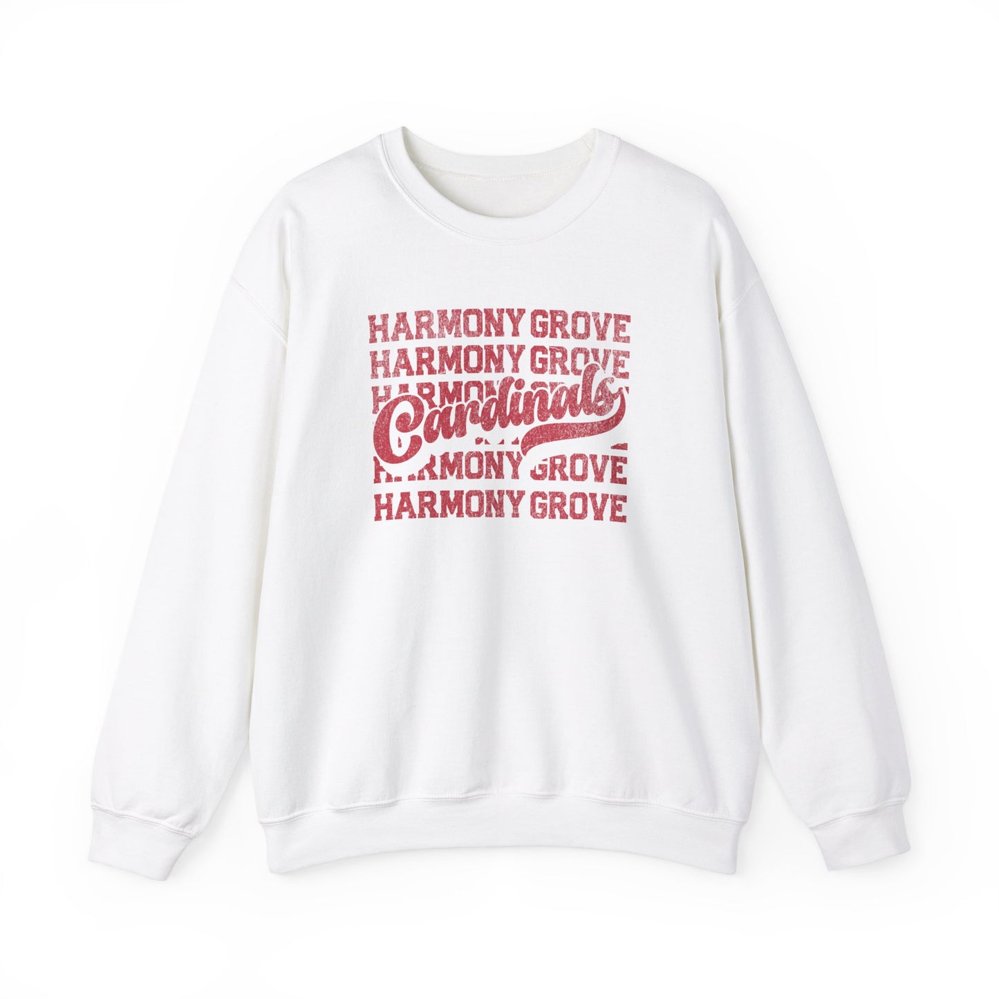 Vintage Harmony Grove Cardinals - Unisex Heavy Blend™ Crewneck Sweatshirt