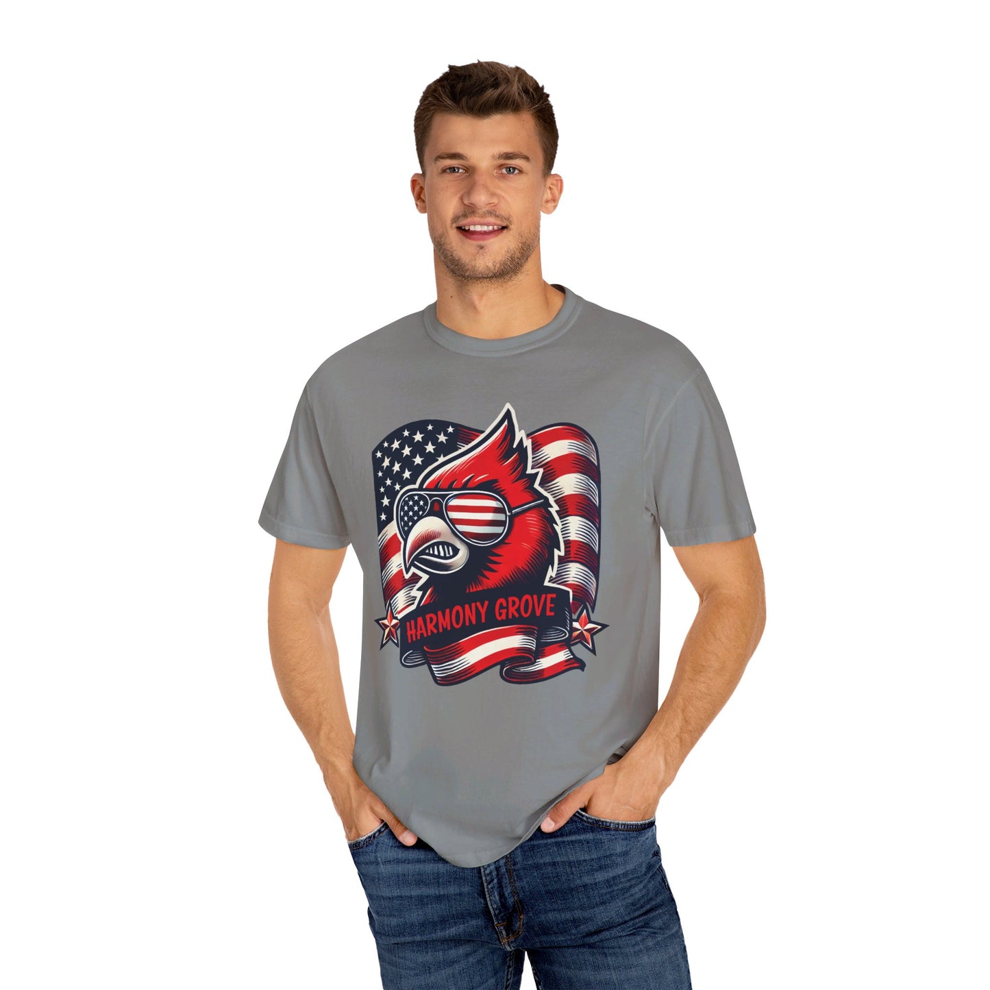 Patriotic Cardinal - Comfort Colors T-shirt