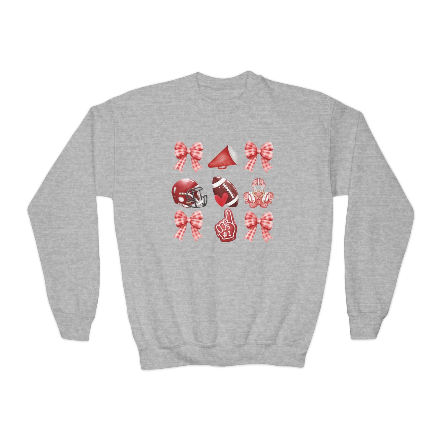 Football Coquette - Youth Crew Sweatshirt