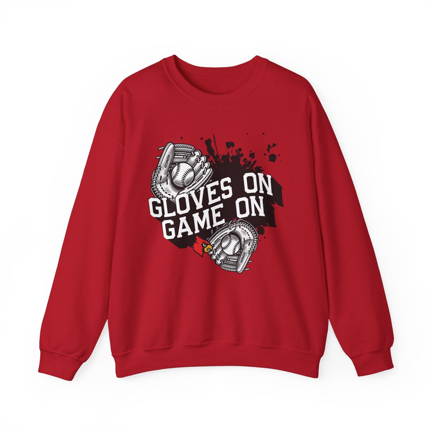 Gloves on Game On Softball and Baseball - Unisex Heavy Blend™ Crewneck Sweatshirt