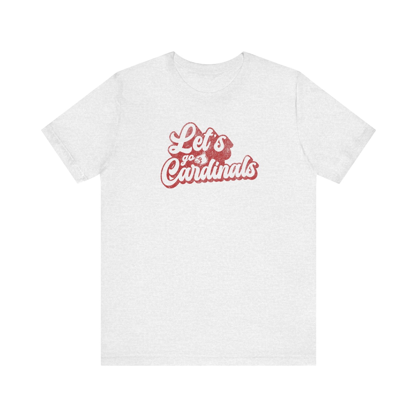 Vintage Let's Go Cardinals - Bella + Canvas Short Sleeve Tee