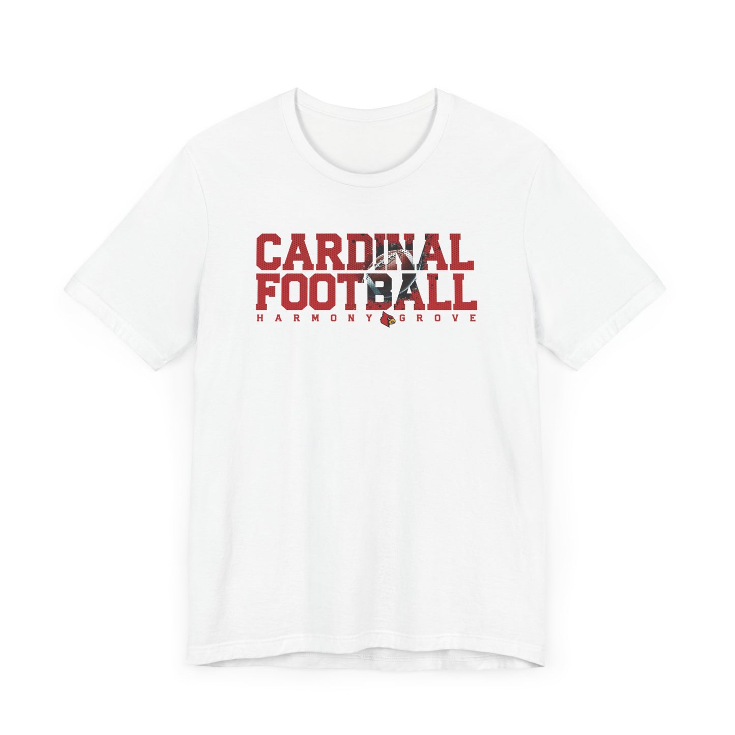 Cardinal Football Harmony Grove - Bella + Canvas Short Sleeve Tee