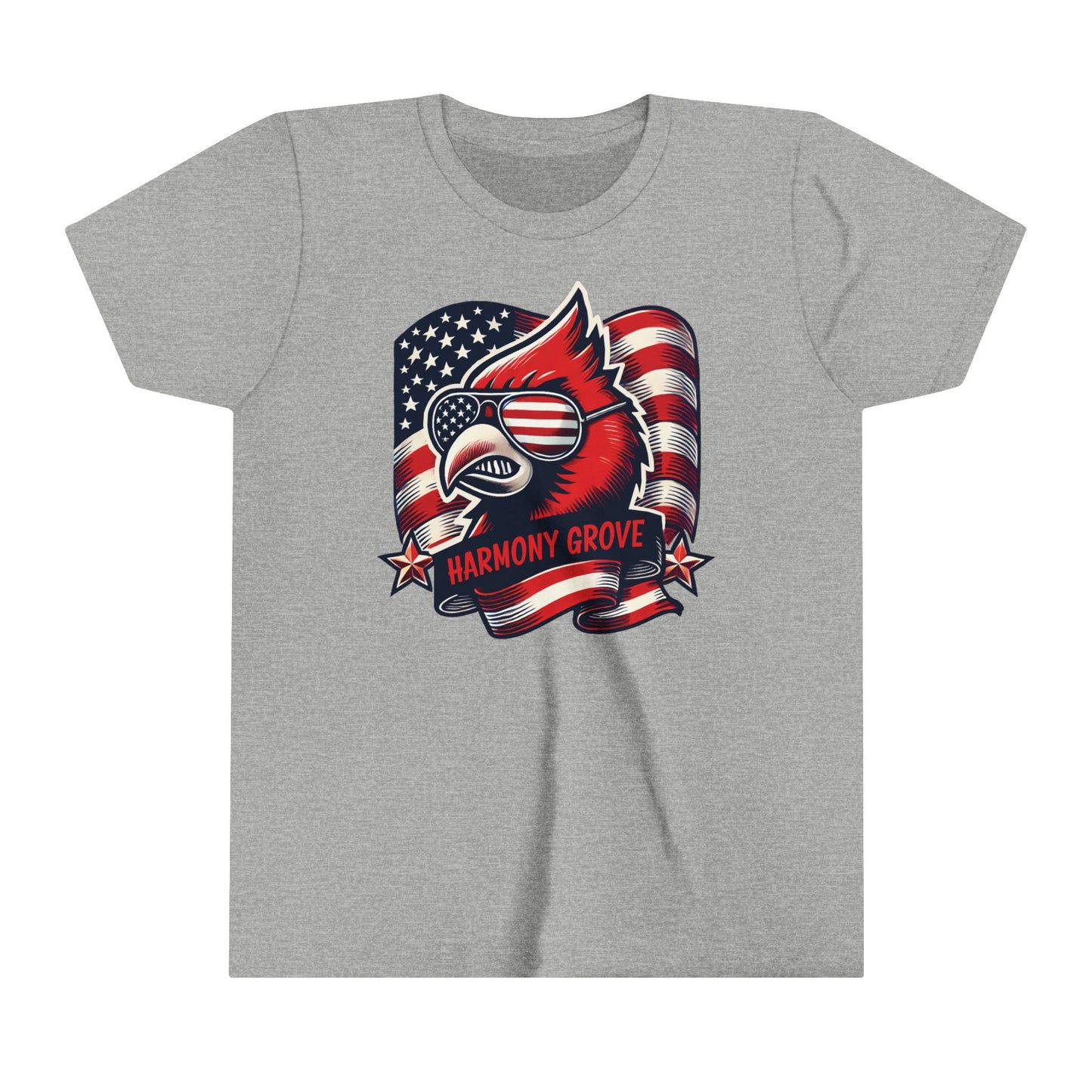 Patriotic Harmony Grove Cardinal - Bella + Canvas Youth Tee