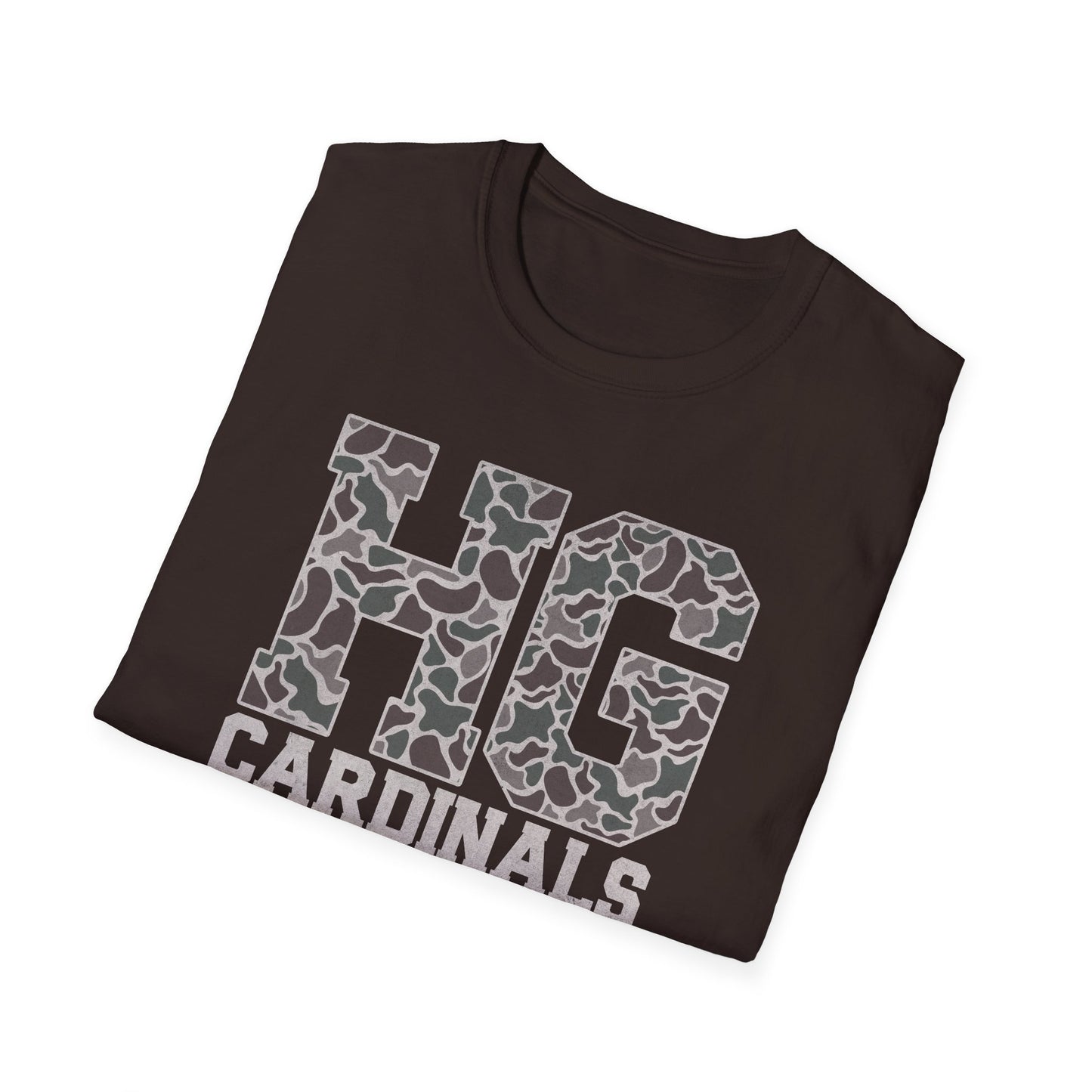 Old School Camo Distressed - Unisex Softstyle T-Shirt
