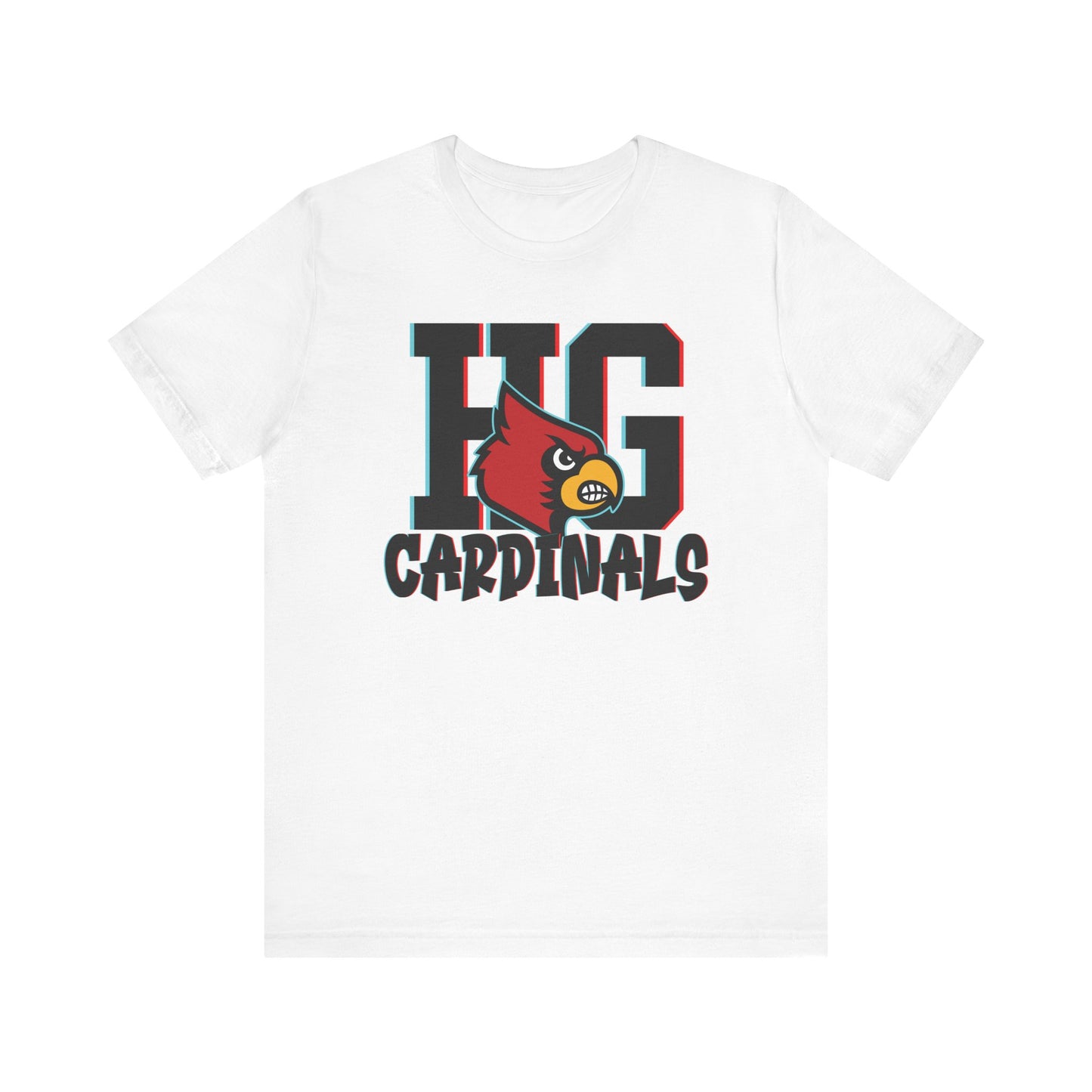 HG Cardinals 3D Shadow - Bella + Canvas Short Sleeve Tee