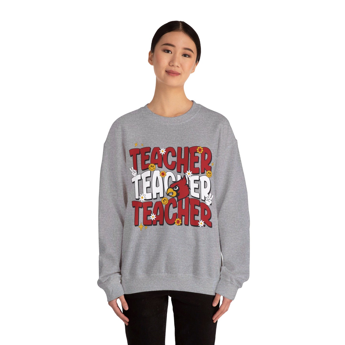 Groovy Teacher 3 - Unisex Heavy Blend™ Crewneck Sweatshirt