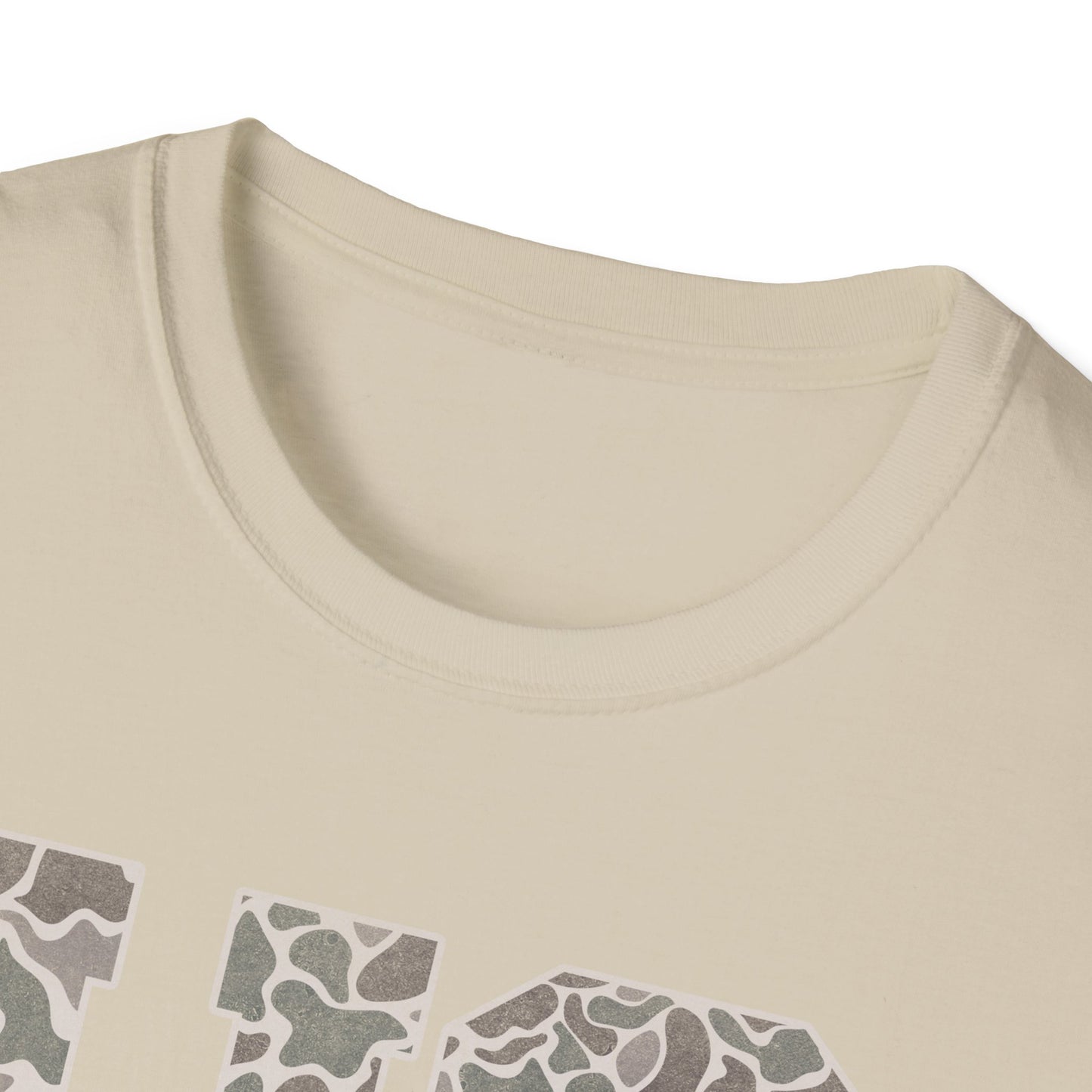 Old School Camo Distressed - Unisex Softstyle T-Shirt
