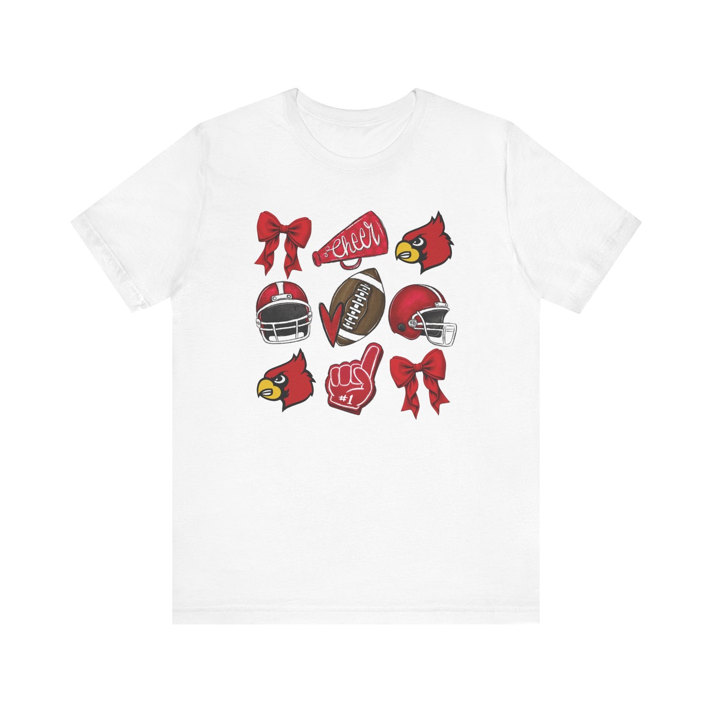 Football and Cheer Coquette - Bella + Canvas Short Sleeve Tee