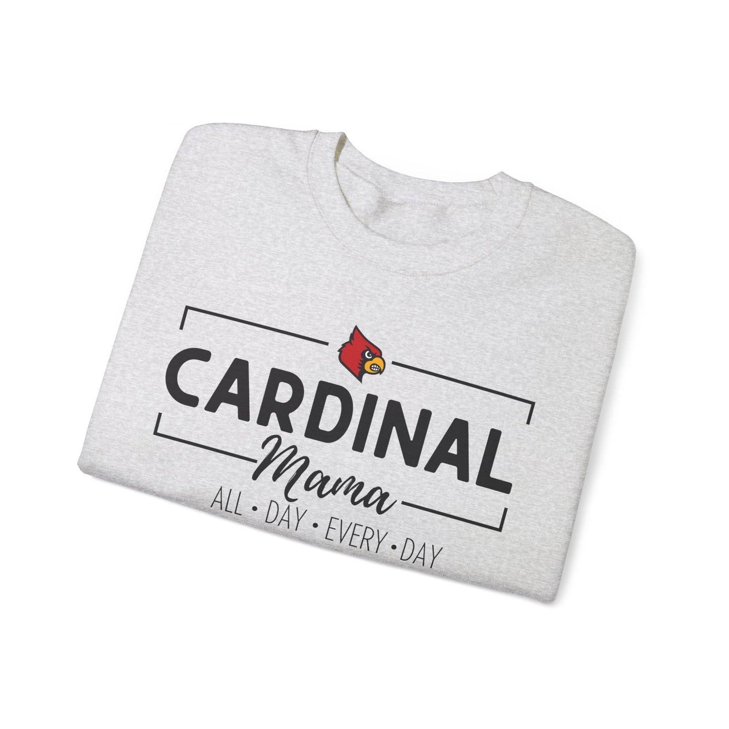 Cardinal Mama All Day Every Day - Unisex Heavy Blend™ Crewneck Sweatshirt