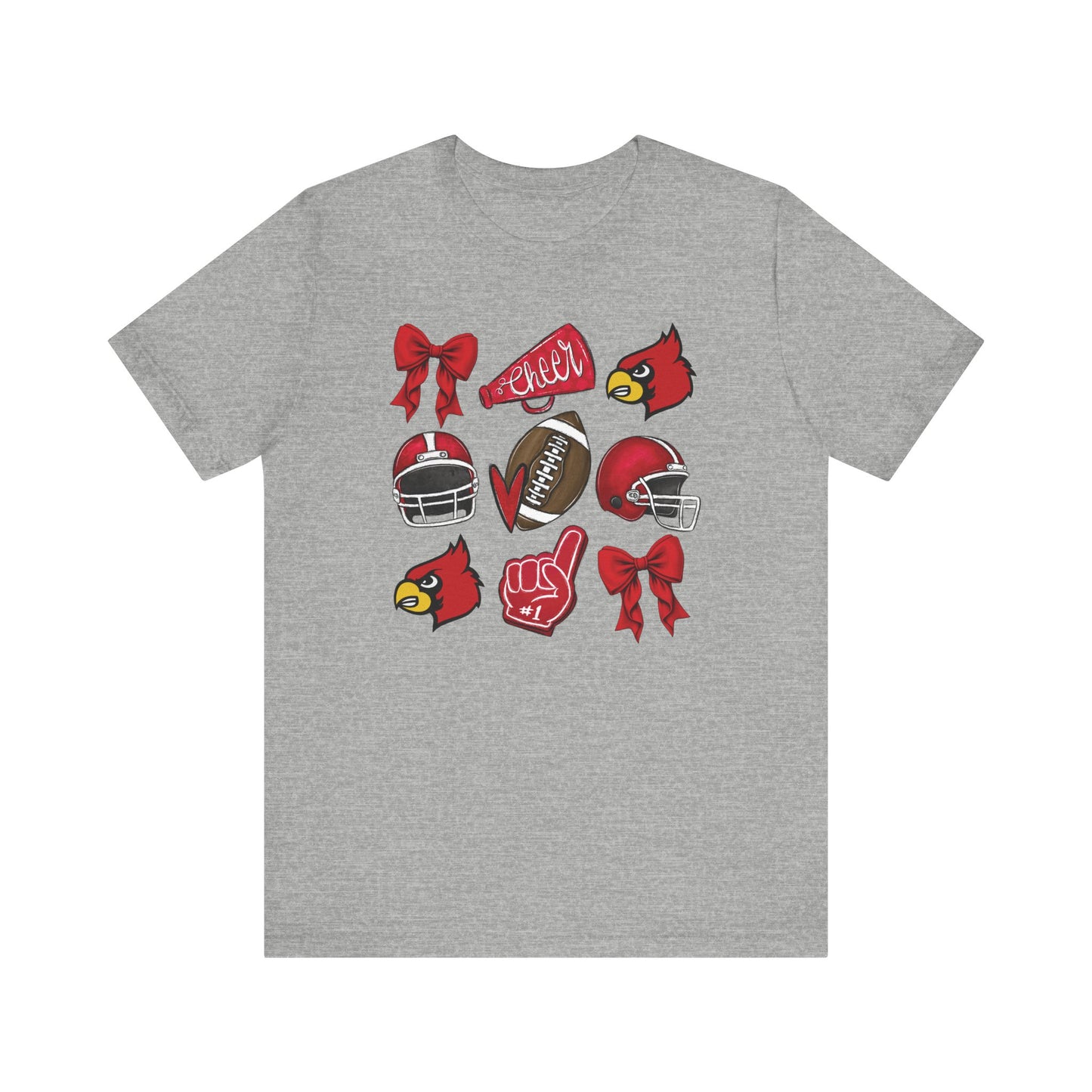 Football and Cheer Coquette - Bella + Canvas Short Sleeve Tee
