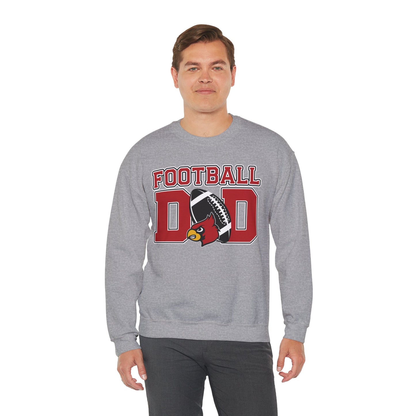 Football Dad Custom Player Name and Number - Unisex Heavy Blend™ Crewneck Sweatshirt