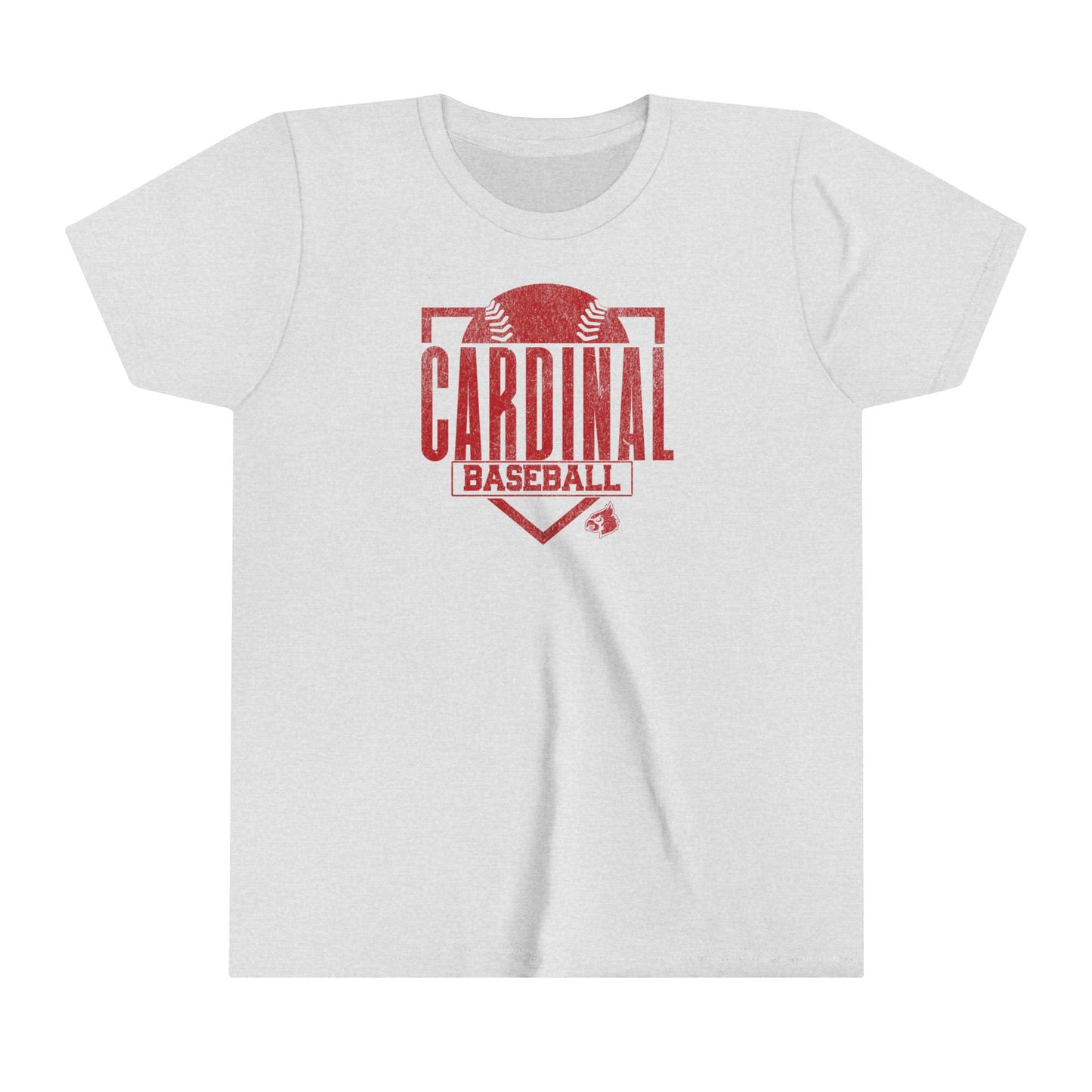 Vintage Cardinal Baseball Plate - Bella + Canvas Youth Tee