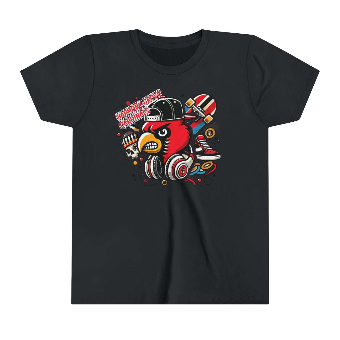 Skater Harmony Grove Cardinal - Bella + Canvas Youth Tee