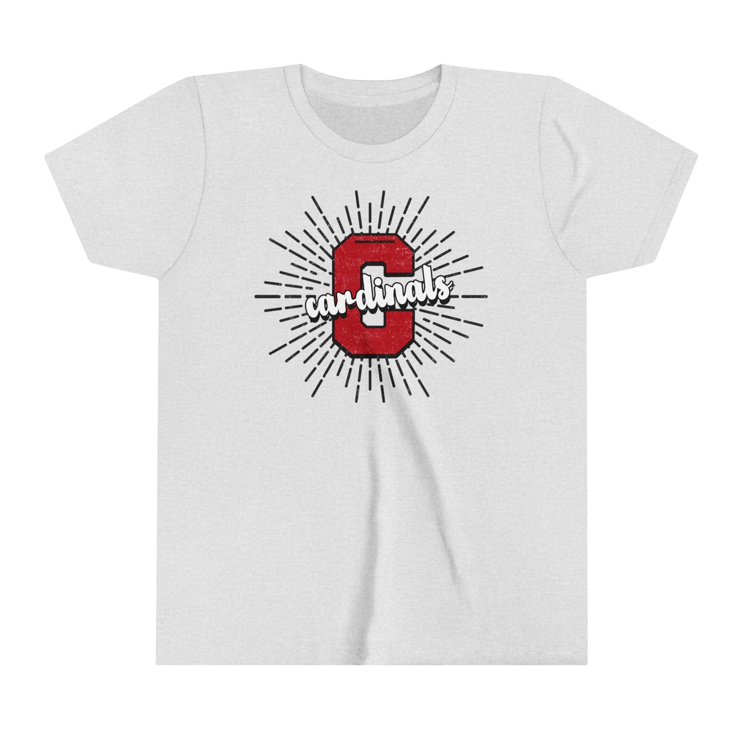 Cardinals Sunburst - Bella + Canvas Youth Tee