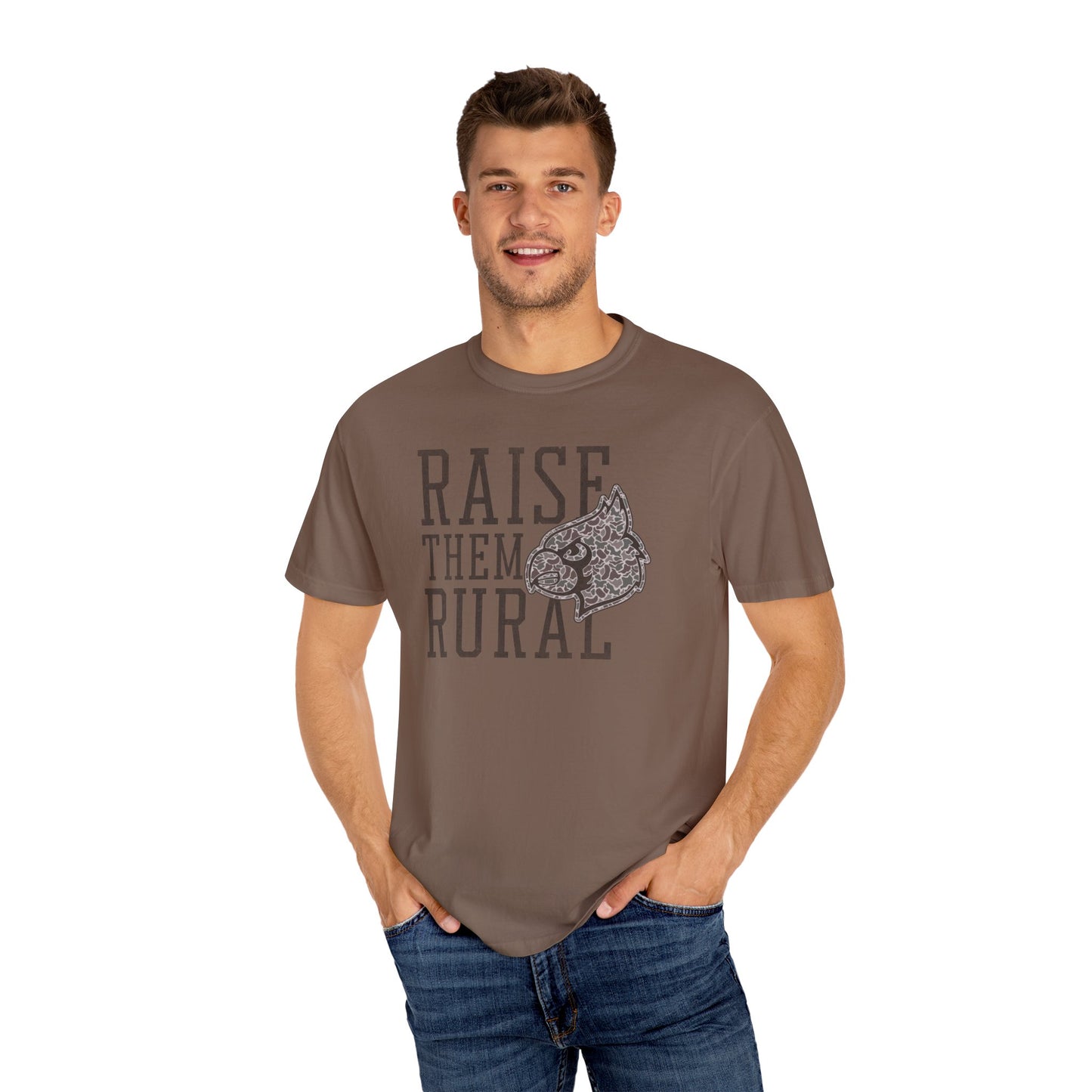 Old School Camo Raise them Rural Cardinal - Comfort Colors T Shirt