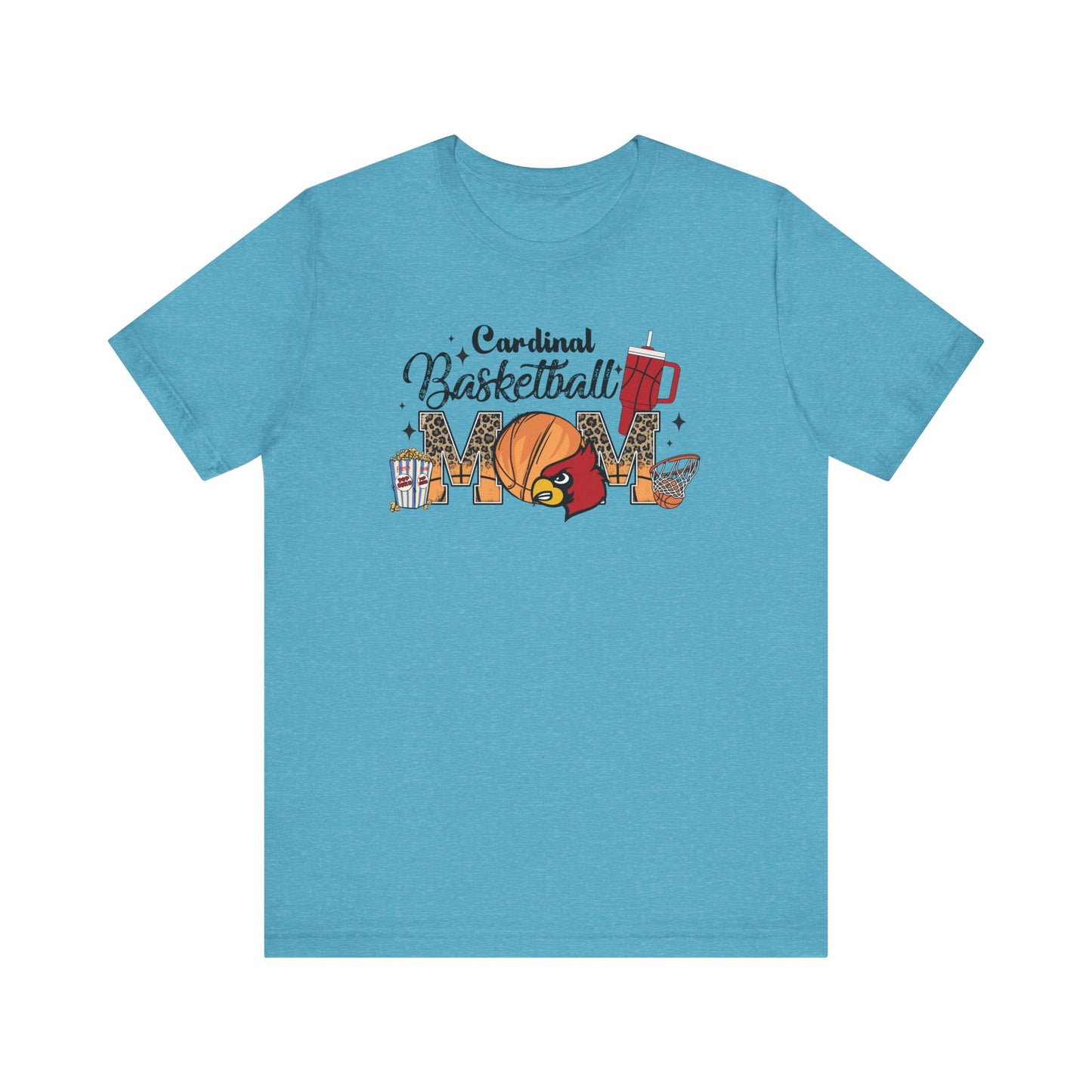 Cardinal Basketball Mom - Bella + Canvas Short Sleeve Tee
