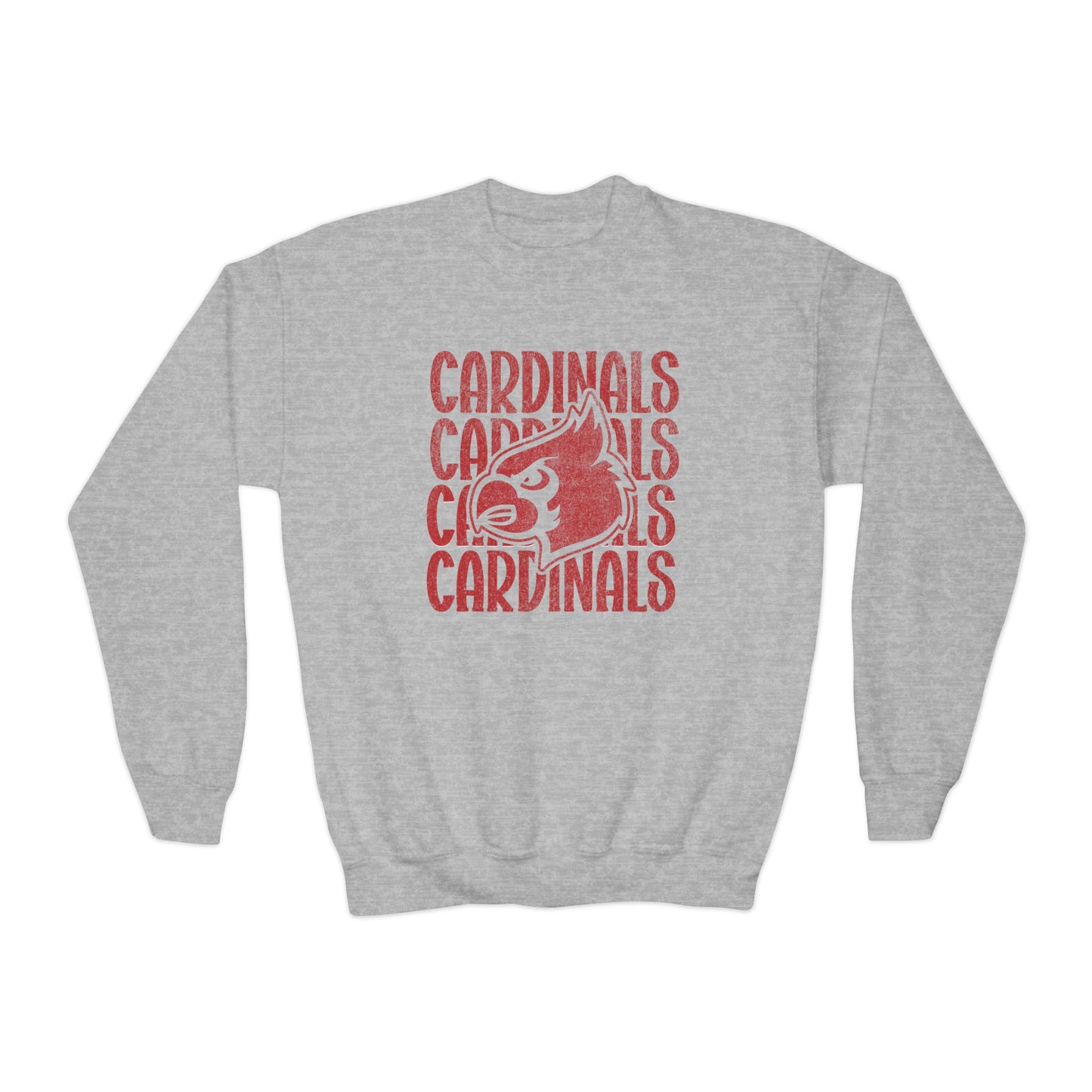 Vintage Cardinal 4 - Youth Crew Sweatshirt