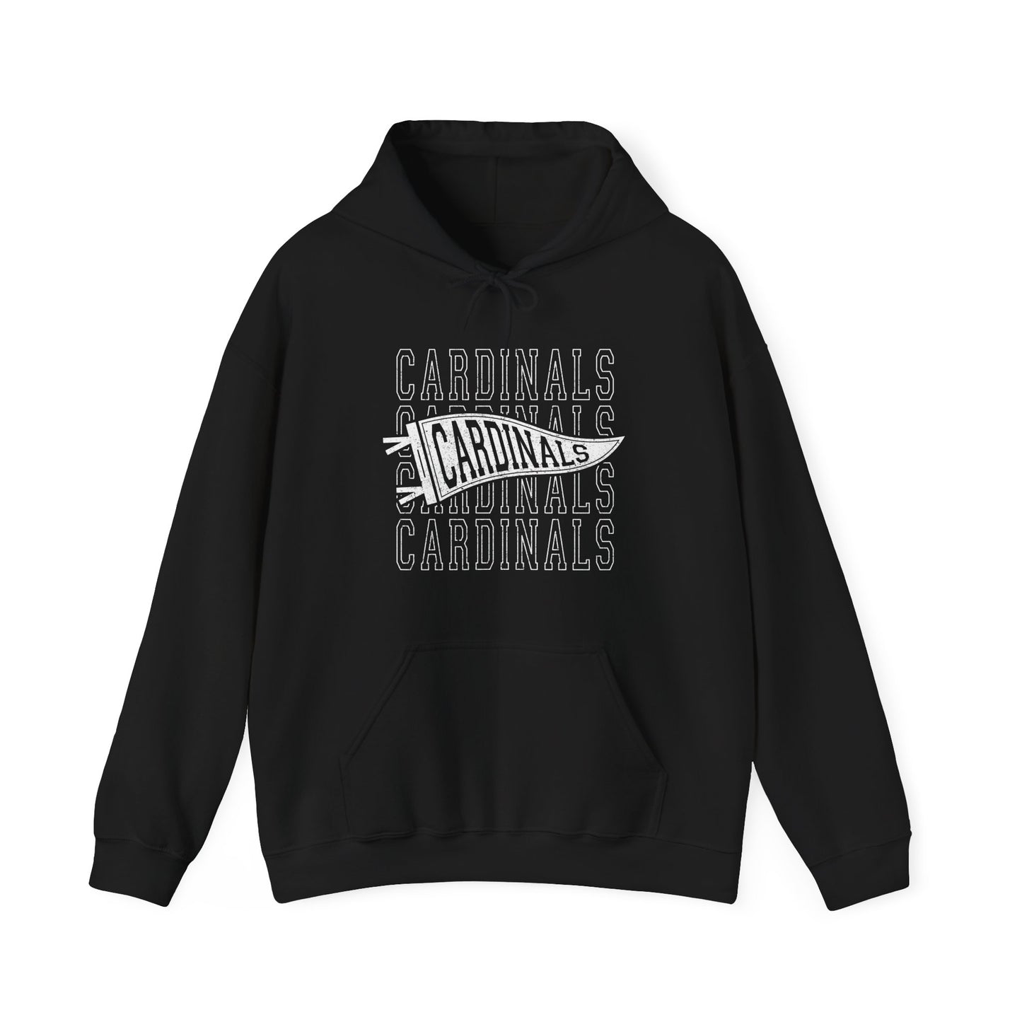Vintage Cardinals Pennant - Unisex Heavy Blend™ Hooded Sweatshirt