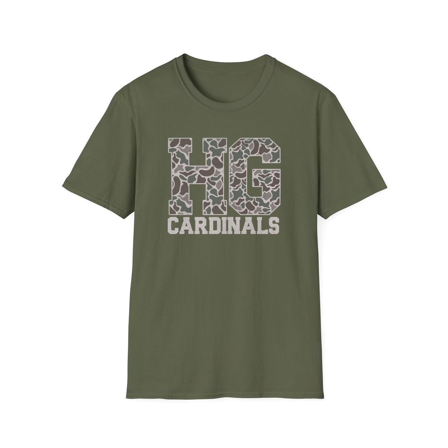 Old School Camo Distressed - Unisex Softstyle T-Shirt