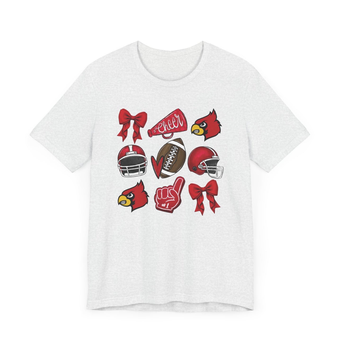 Football and Cheer Coquette - Bella + Canvas Short Sleeve Tee