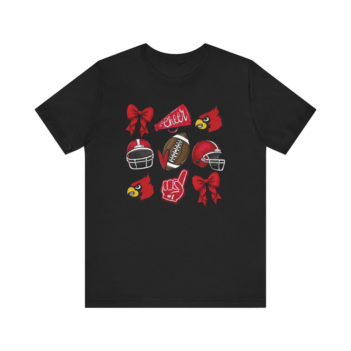 Football and Cheer Coquette - Bella + Canvas Short Sleeve Tee