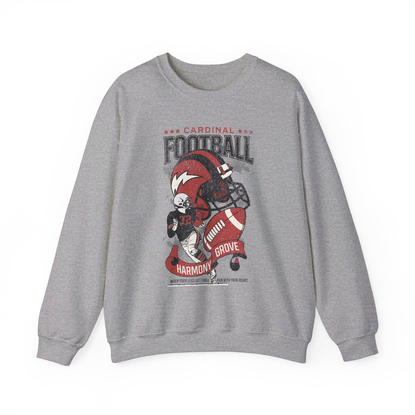 Vintage Cardinal Football - Unisex Heavy Blend™ Crewneck Sweatshirt