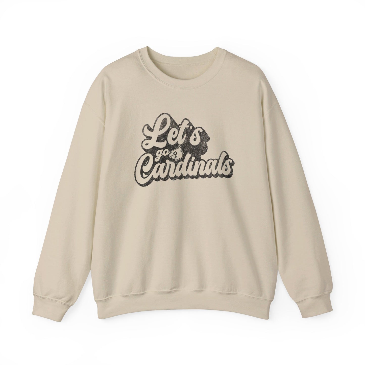 Vintage Let's Go Cardinals - Unisex Heavy Blend™ Crewneck Sweatshirt