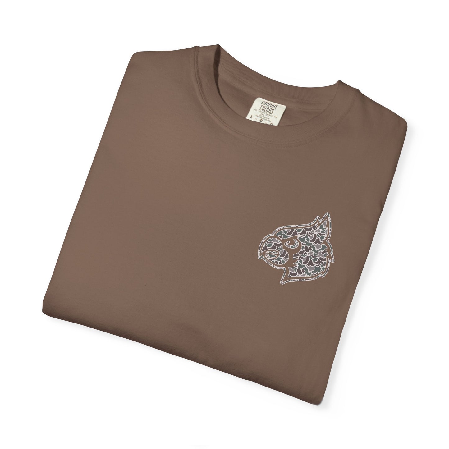 Old School Camo Cardinal Pocket + HG Cardinals - Comfort Colors T Shirt