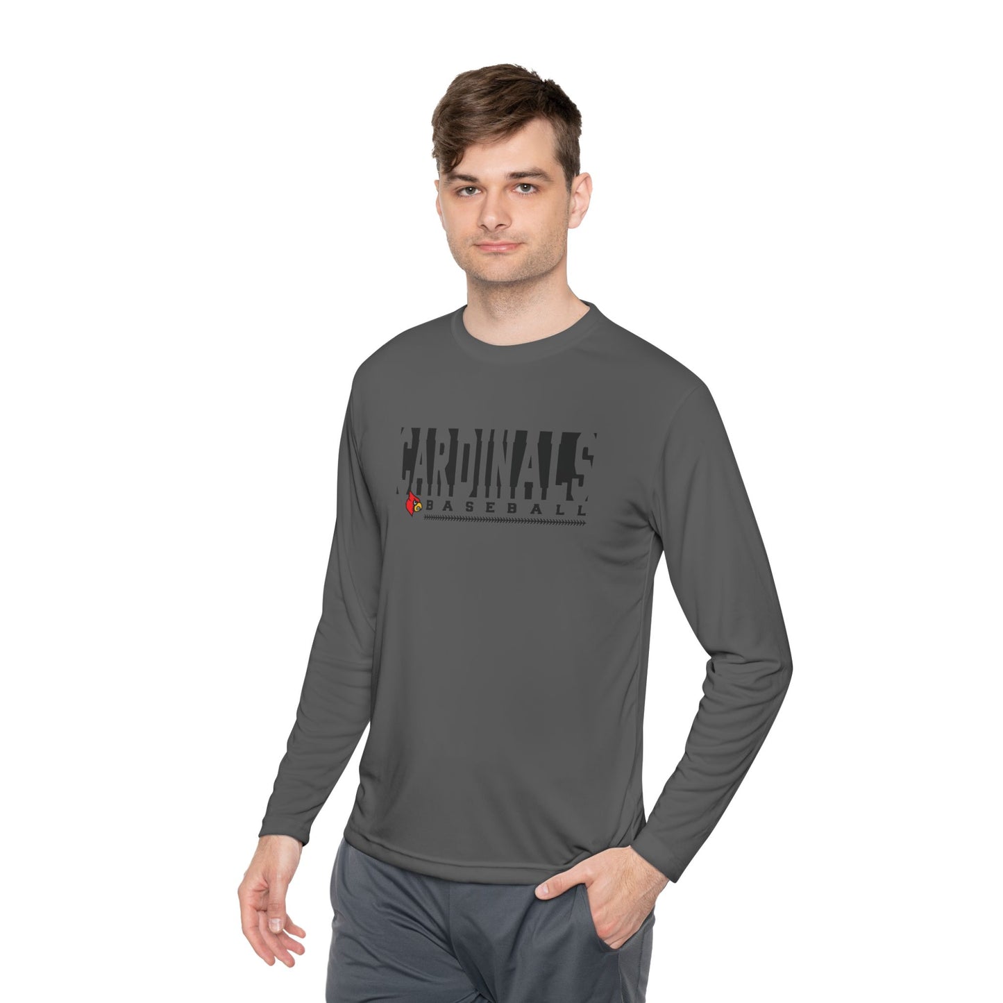 Cardinals Baseball Inset - Dryfit Long Sleeve Tee