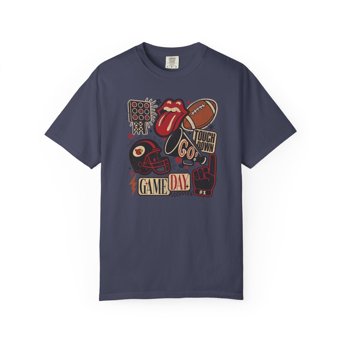 Cardinal Football Collage - Comfort Colors T Shirt