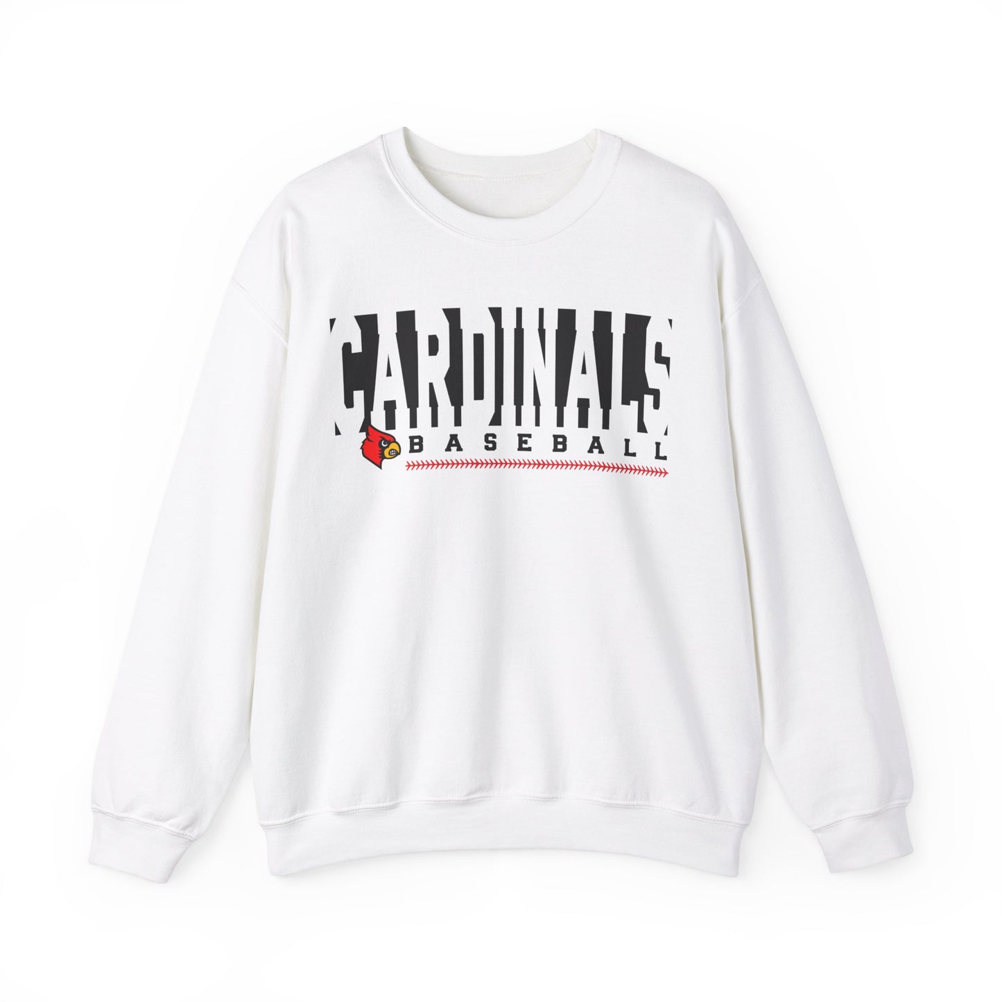 Cardinals Baseball Inset Text - Unisex Heavy Blend™ Crewneck Sweatshirt
