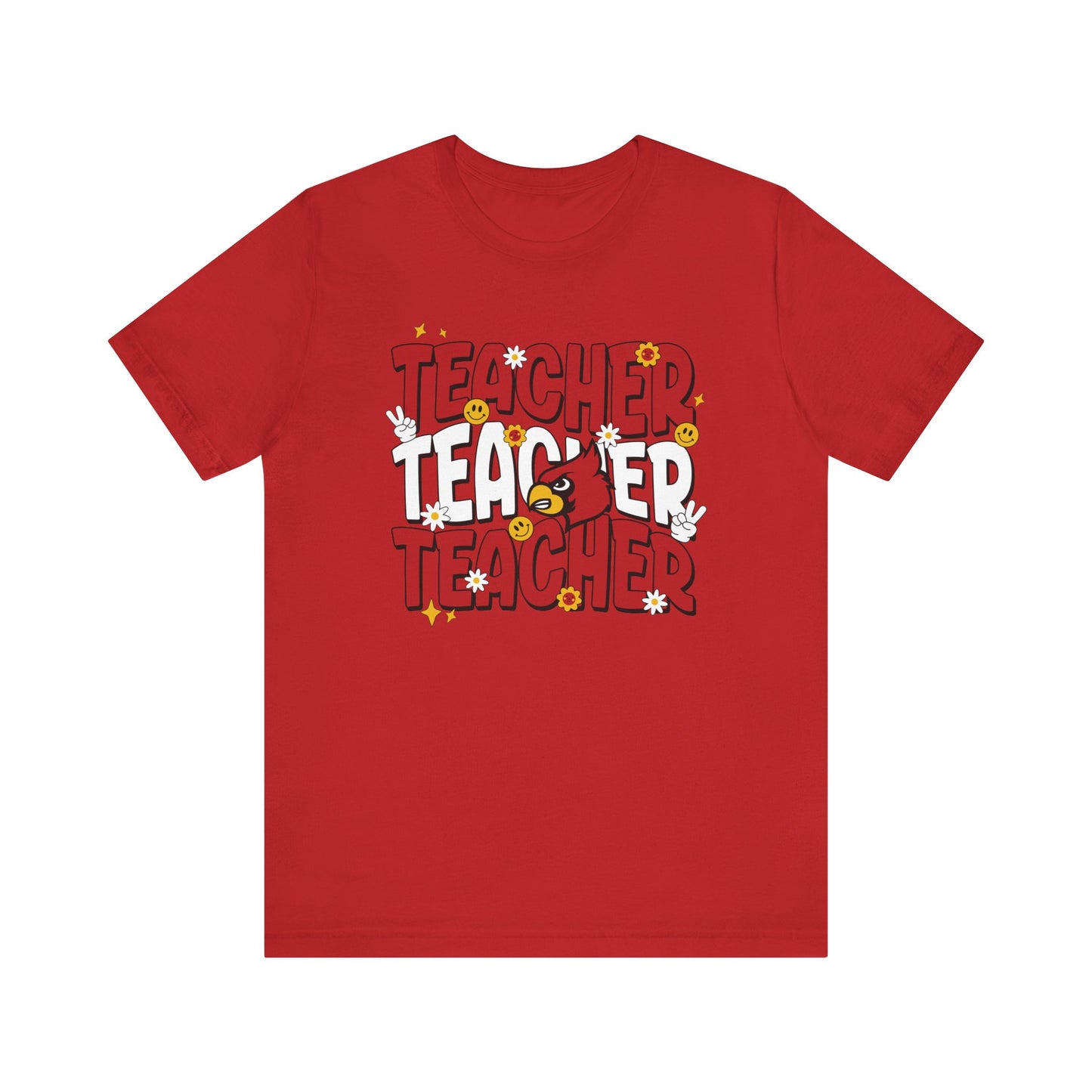 Groovy Teacher 3 - Bella + Canvas Short Sleeve Tee